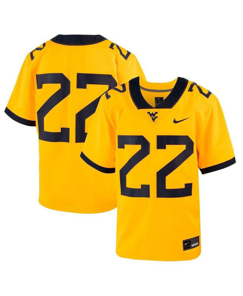 Big Boys #22 Gold West Virginia Mountaineers Football Game Jersey