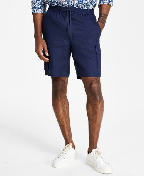 Men's Regular-Fit Linen Cargo Shorts, Created for Macy's