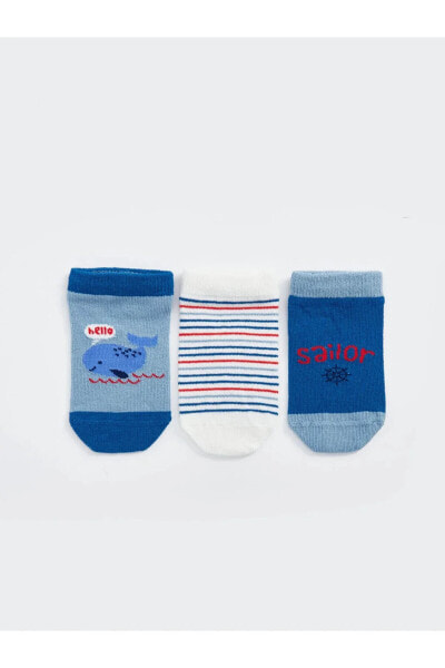 LCW ECO Erkek Bebek Baskılı Patik Çorap 3'lü