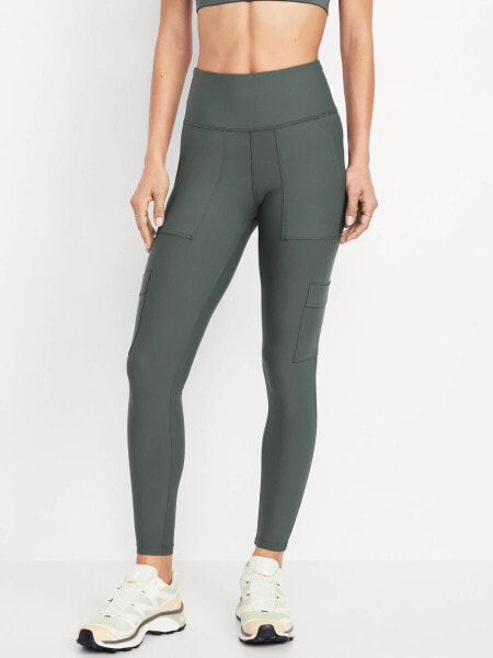 High-Waisted PowerSoft Cargo 7/8 Leggings