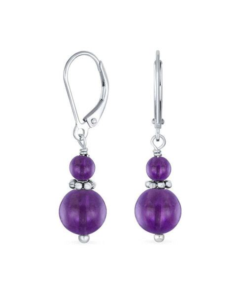 Серьги Bling Jewelry Natural Purple Amethyst Dangle