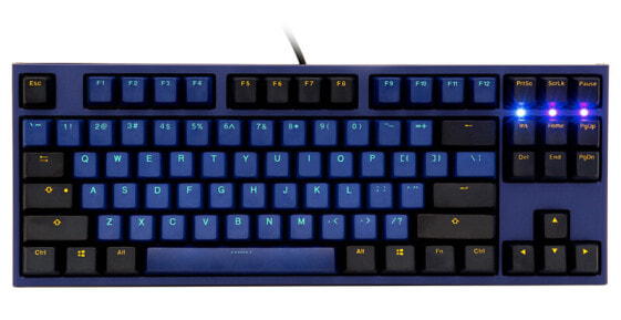 Ducky One 2 Horizon TKL - Full-size (100%) - USB - Mechanical - Black - Blue