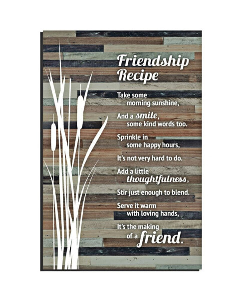 Lela Ollie Friends Recipe Wood Plaque Easel, 6" x 9"