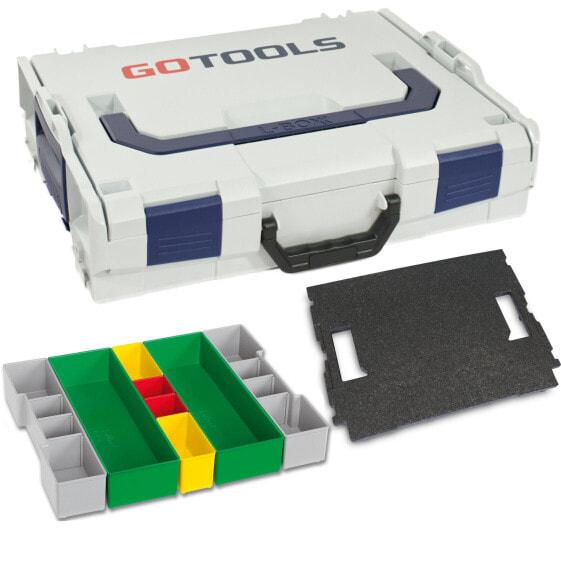 GOTOOLS L-BOXX-Set 102 grau mit Insetboxen-Set G3 und Deckeleinlage