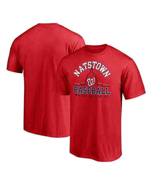 Men's Red Washington Nationals Hometown Logo T-shirt