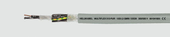 Helukabel MULTIFLEX 512-PUR - Low voltage cable - Grey - Polyurethane (PUR) - 8.1 mm - Polypropylene - Tinned copper