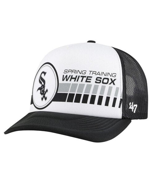 Men's White/Black Chicago White Sox 2024 Spring Training Foam Trucker Adjustable Hat