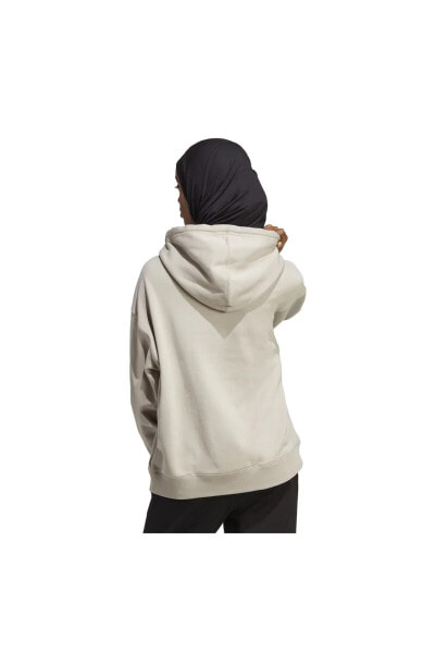 Ic6107-k Hoodıe Logo Kadın Sweatshirt Bej