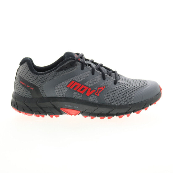 Мужские кроссовки Inov-8 Parkclaw 260 Knit Серо-черно-красные Атлетические ботинки для походов