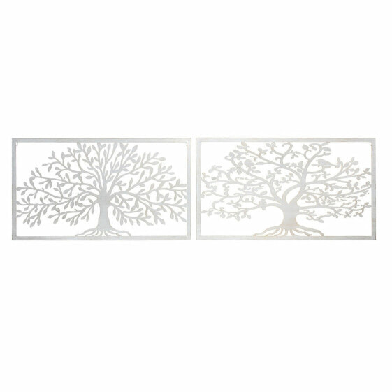 Wall Decoration DKD Home Decor 84,5 x 1 x 49 cm Tree White Cottage (2 Units)