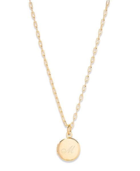 brook & york isla Initial Petite Locket Necklace