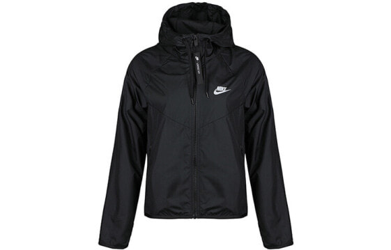 Nike Sportswear Windrunner 运动拉链连帽防水夹克 女款 黑色 / Куртка Nike Sportswear Windrunner BV3940-010