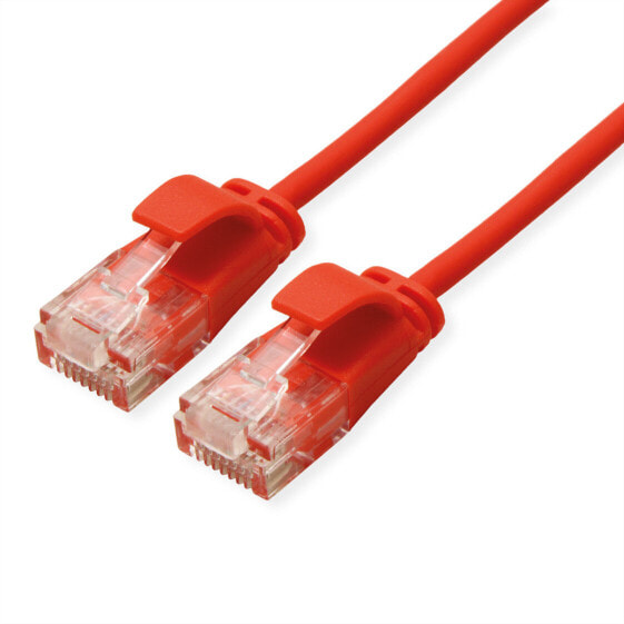 ROTRONIC-SECOMP UTP DataCenter Patchkabel Slim Kat6A/Kl.EA LSOH rot 0.5m - Cable - Network