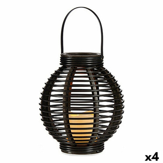 LED Lantern Brown Plastic 21 x 23,7 x 21 cm (4 Units)