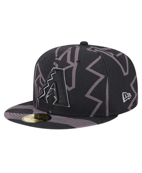 Men's Black Arizona Diamondbacks Logo Fracture 59FIFTY Fitted Hat