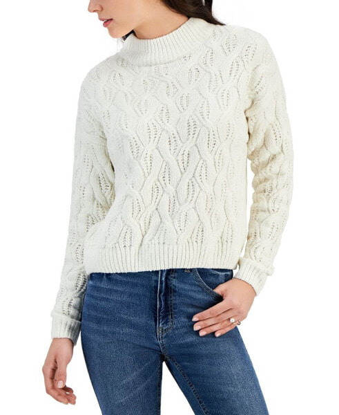 Свитер вязаный Planet Heart для девочек Planet Heart juniors' Cable-Knit Chenille Sweater