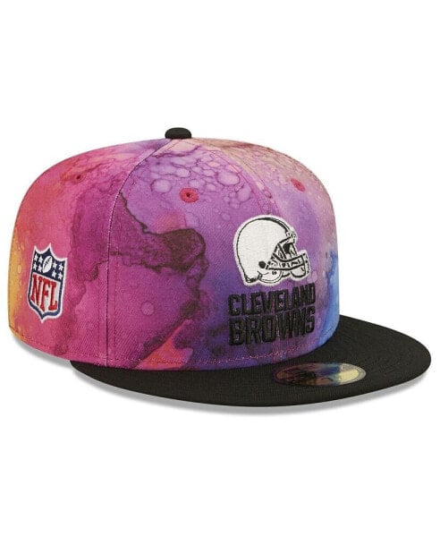 Men's Pink, Black Cleveland Browns 2022 NFL Crucial Catch 59FIFTY Fitted Hat