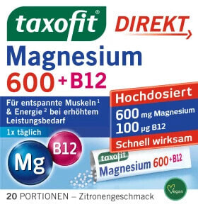 Magnesium 600 + B12 Direkt-Granulat 20 St, 40 g