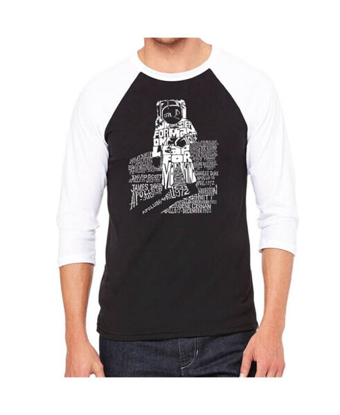 Astronaut Men's Raglan Word Art T-shirt