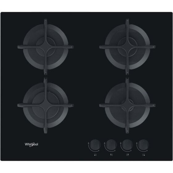 Whirlpool AKT 616/NB - Black - Built-in - 60 cm - Gas - Cast-iron - 4 zone(s)