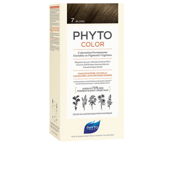 Phyto PhytoColor Permanent Color 7 Стойкая краска для волос, с растительными пигментами, оттенок блонд
