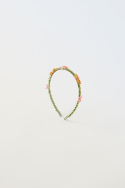 Beaded floral headband