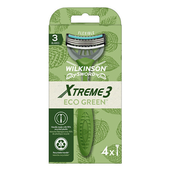 Одноразовая бритва для мужчин Xtreme3 ECO Green 4 шт.