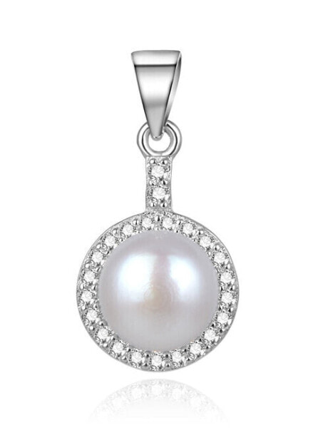 Elegant silver pendant with river pearl AGH155P