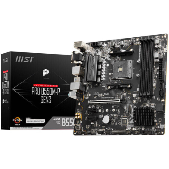 MSI Pro B550M-P Gen3, Sockel AM4, AMD B550M, Micro-ATX - DDR4