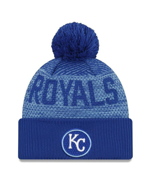 Men's Royal Kansas City Royals Authentic Collection Sport Cuffed Knit Hat with Pom