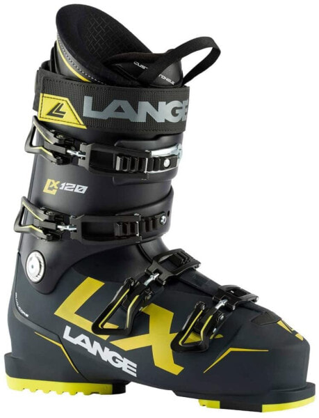 LANGE Rx 120 Ski Boots Dark Blue/Yellow 26.5 Mondopoint (cm)