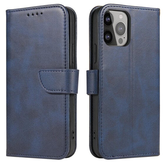 Чехол-книжка с карманами и кошельком для Samsung S24 Magnet Case синий Hurtel