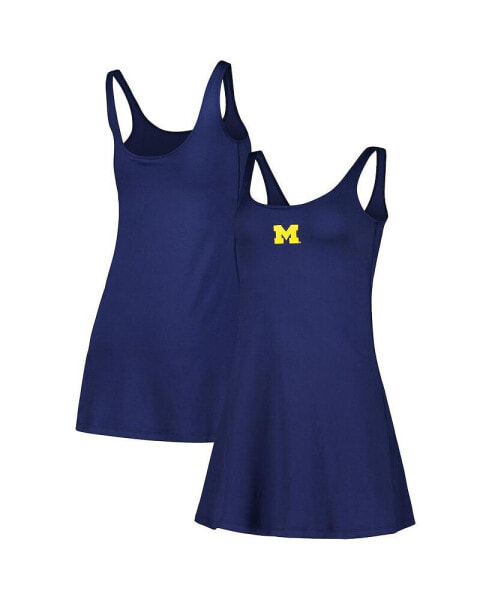 Платье женское ZooZatz с вырезом "лодочка" Логотип Michigan Wolverines в цвете Navy