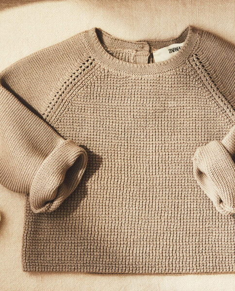 Chunky mini waffle-knit sweater