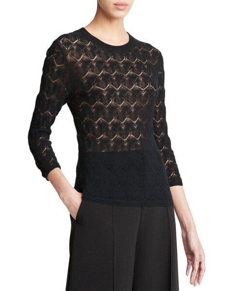 Vince Fine Lace 3/4-Sleeve Top Women's