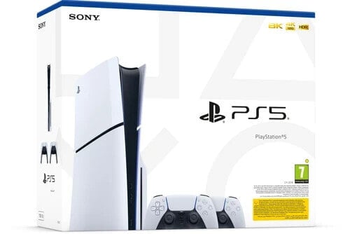 PlayStation 5 Slim Disc Edition + Extra Controller White