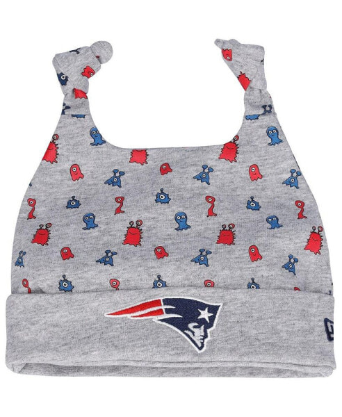 Infant Boys and Girls Heather Gray New England Patriots Critter Cuffed Knit Hat