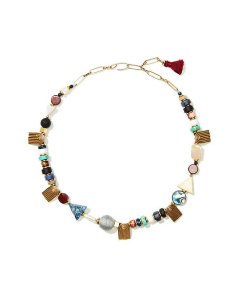 Gem-Rainbow with Ellipses Chain Necklace
