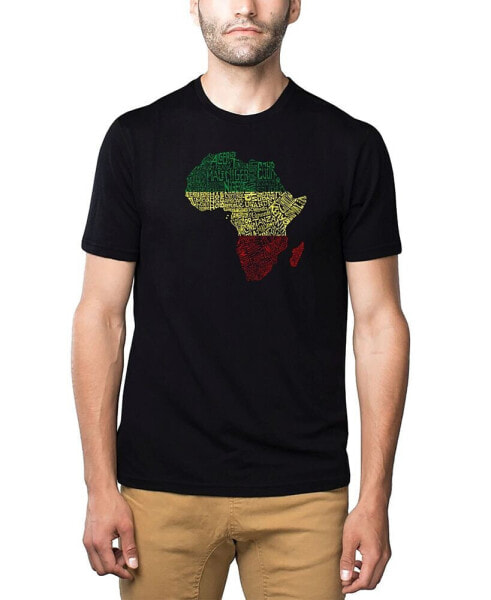 Men's Premium Word Art T-shirt - Countries in Africa