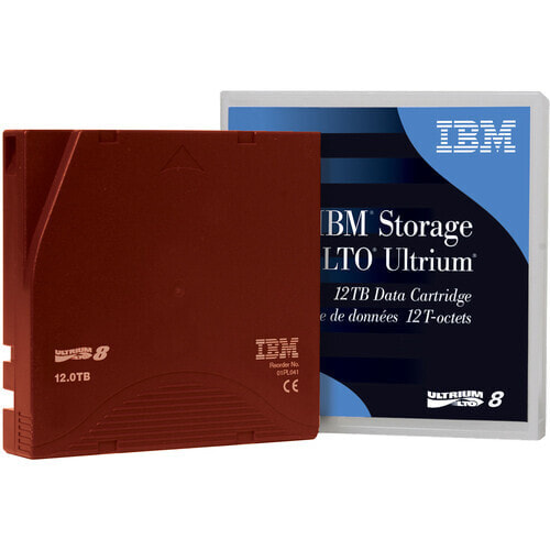 IBM Ultrium 8 - Blank data tape - LTO - 12000 GB - 30000 GB - 2.5:1 - Red