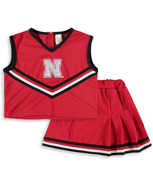 Спортивный костюм Little King Apparel для девочек Scarlet Nebraska Huskers двухчастный