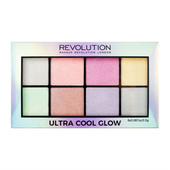 Расшатывающая палитра хайлайтеров Revolution Ultra Cool Glow Palette 8 оттенков