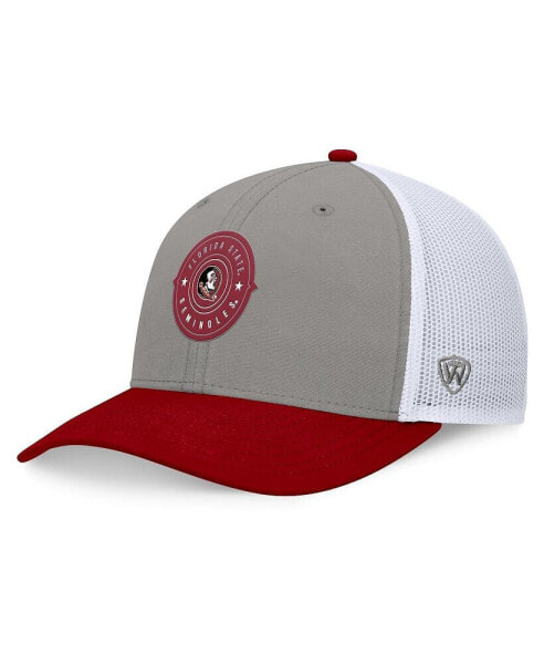 Men's Gray/Garnet Florida State Seminoles Rob Trucker Adjustable Hat