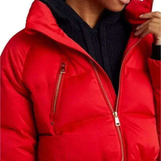 $295. Lauren Ralph Lauren Women's Stand Collar Puffer Jacket Lipstick Red S