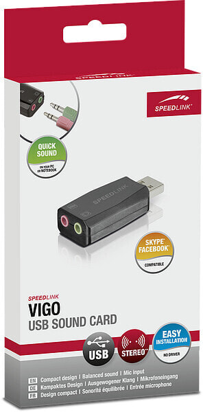SPEEDLINK VIGO - USB - Sound Card - External