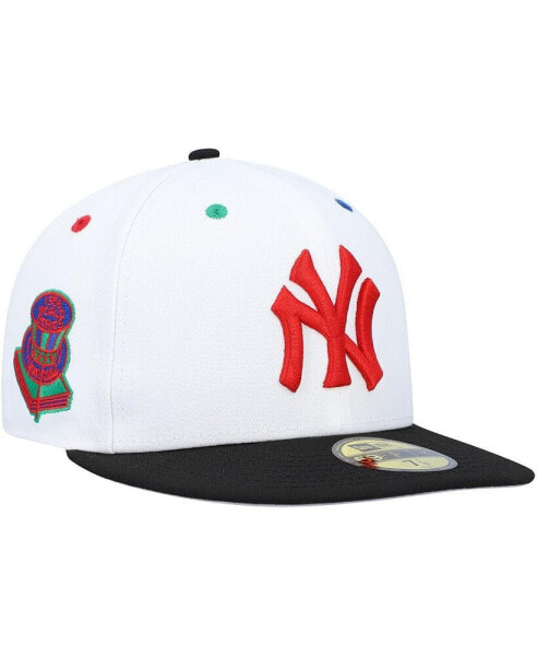 Men's White, Black New York Yankees 1956 World Series Primary Eye 59FIFTY Fitted Hat