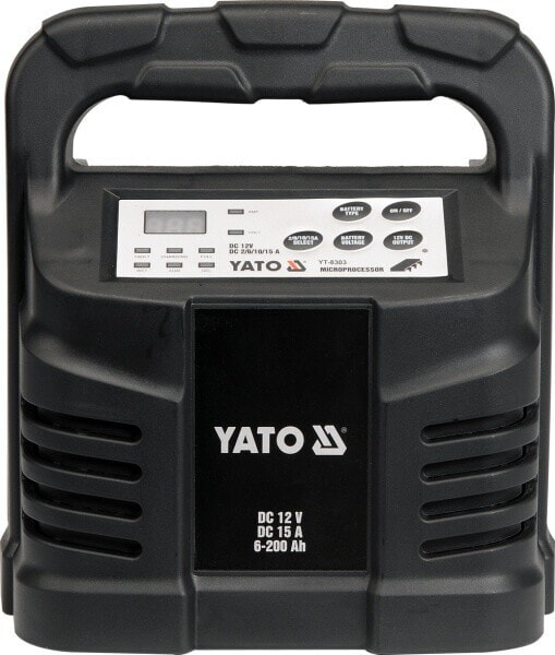 Электронное зарядное устройство Yato 12V 15A 6-200Ah WET / GEL / AGM 8303