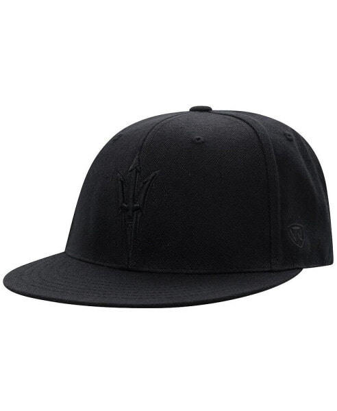 Men's Arizona State Sun Devils Black On Black Fitted Hat