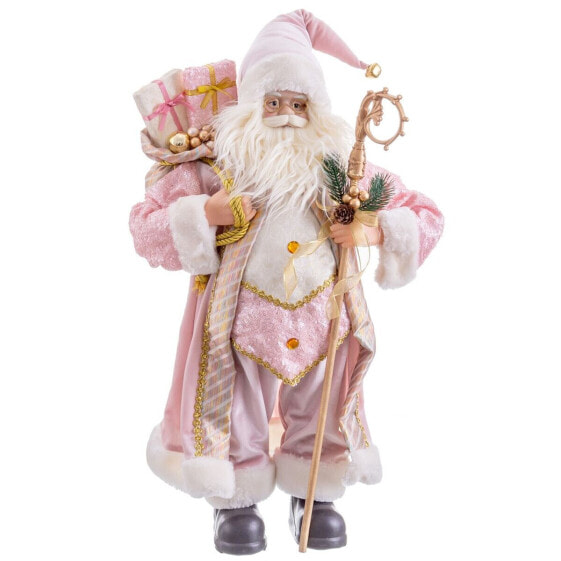 Новогоднее украшение Shico Розовый Дед Мороз Пластик полистоун Ткань 60 см