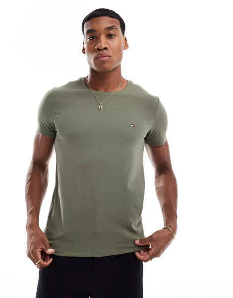 Tommy Hilfiger Stretch Extra Slim T-Shirt in Dark Grey